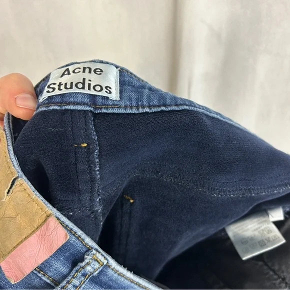 Acne Blue Straight Leg Jeans - Picture 6 of 6